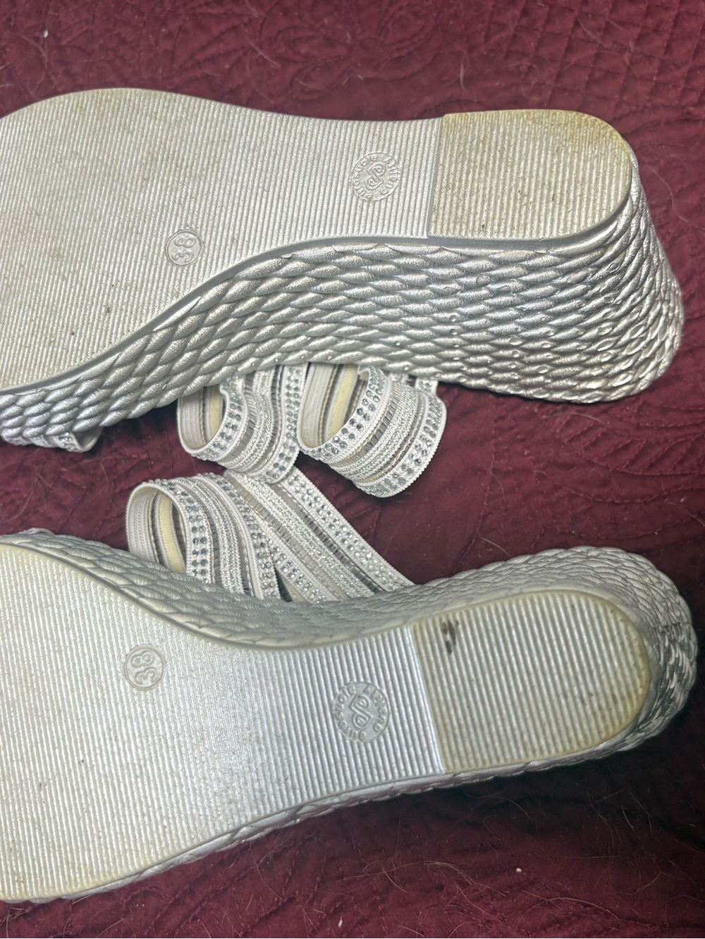 Brown’s Silver Platform Sandals - Picture 3 of 4